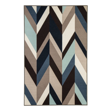 Picture of Keelia Blue/Brown/Gray Geometric 5X8 Rug