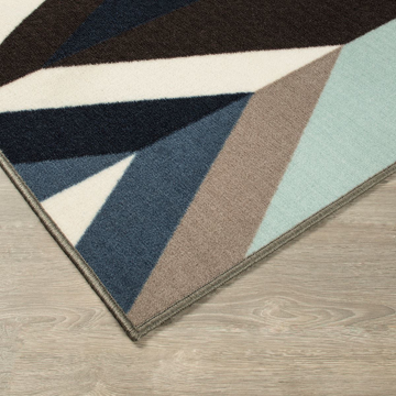 Picture of Keelia Blue/Brown/Gray Geometric 5X8 Rug