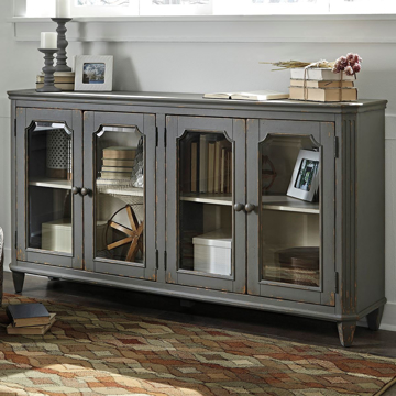 T505-662 Ashley Antique Gray Accent Console