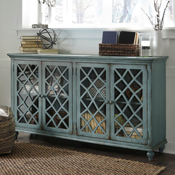 Picture of Accent Console in Antique Teal