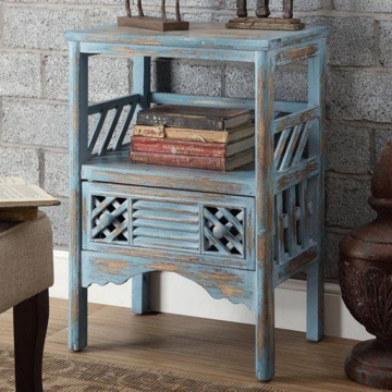 Picture of Bali Blue 1 Drawer Accent Table