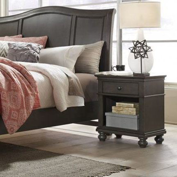 Picture of Oxford 1 Drawer Nightstand In Peppercorn