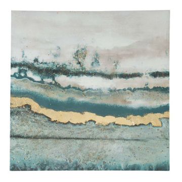 Picture of Praveen Blue And Gold Abstract Print