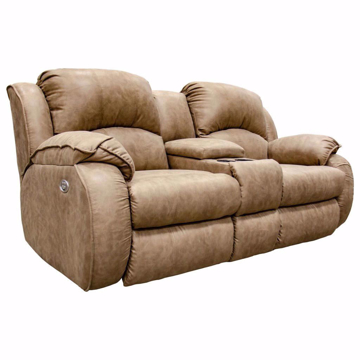 Picture of Bradington Loveseat with Console in Camel