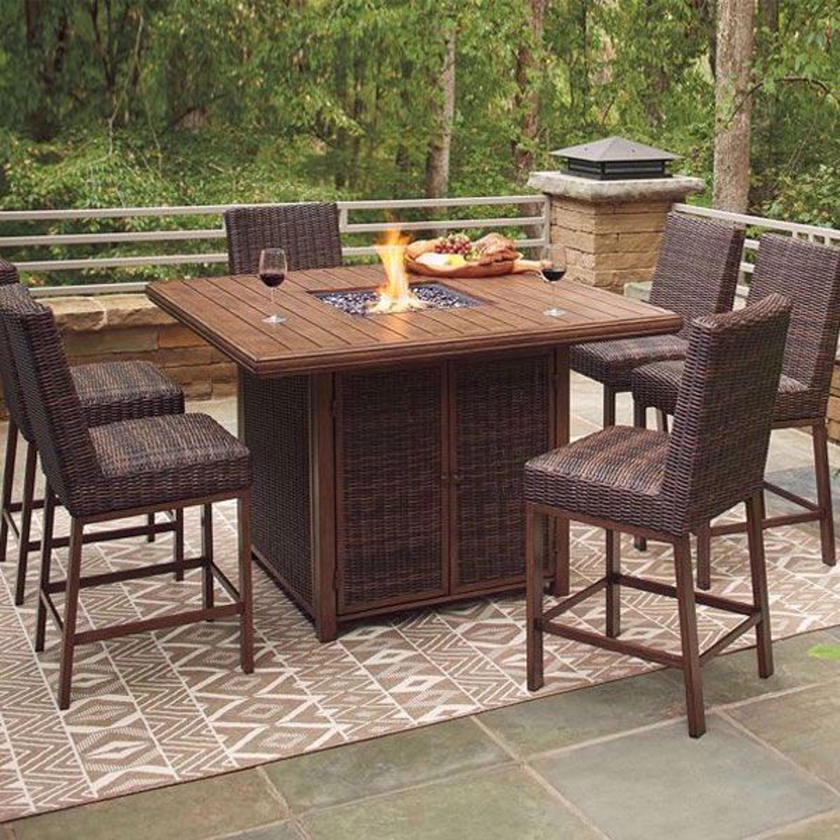 Picture of Denver 7 Piece Outdoor Firepit Table Set