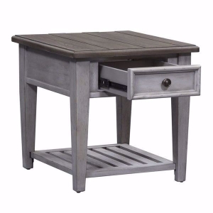Picture of Piazza Antique White 1-Drawer End Table