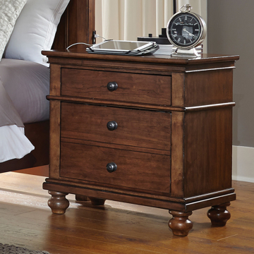 Picture of Oxford Whiskey Brown 2 Drawer Nightstand