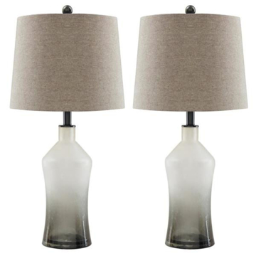 Picture of Noliie Gray Glass Table Lamp Set