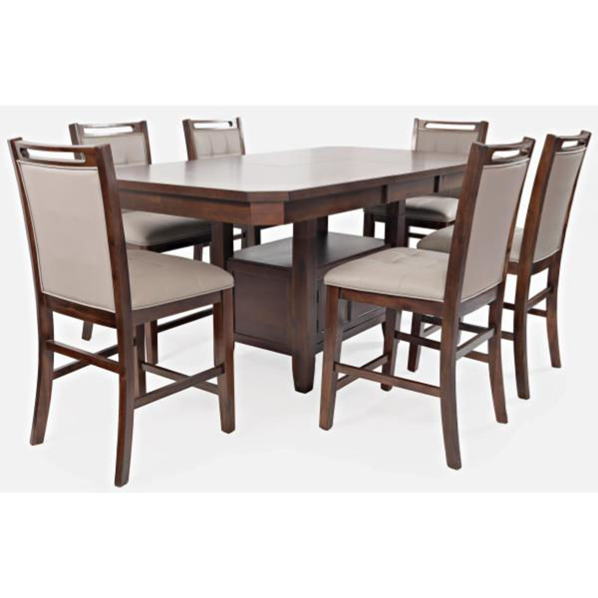 Picture of MANCHESTER BROWN 7PC TALL DINING SET