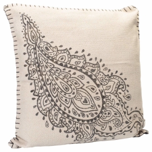 Picture of Paisley Charcoal Gray 20" Square Outdoor Pillow