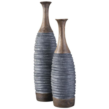 Picture of BLAYZE S/2 GRAY/BROWN VASES