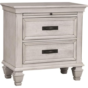 Picture of Nassau Antique White 2 Drawer Nightstand