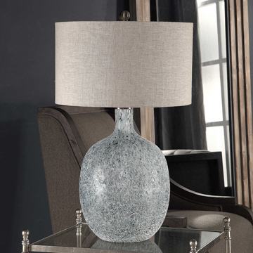 Picture of OCEAONNA BLUE GLASS TABLE LAMP