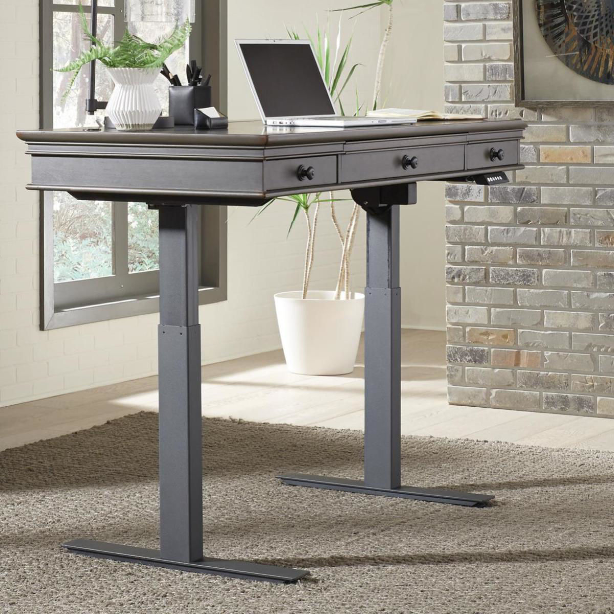Picture of Oxford Adjustable Desk Set in Peppercorn