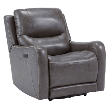 Picture of GRAND GREY WALL RECLINER W/ POWER HEADREST & MASSAGE