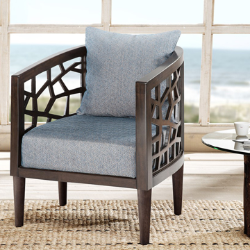 Picture of CRACKLE BLUE ACCENT CHAIR
