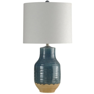 Picture of BLUE DIPPED CERAMIC TABLE LAMP