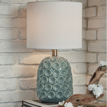 Picture of MOORBANK TEAL TABLE LAMP