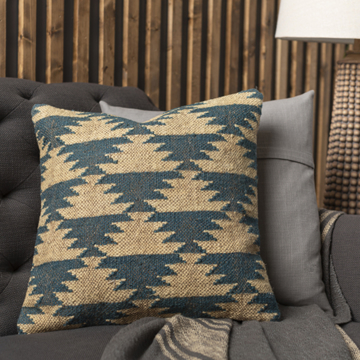 Picture of GADA TEAL/CAMEL AZTEC PILLOW