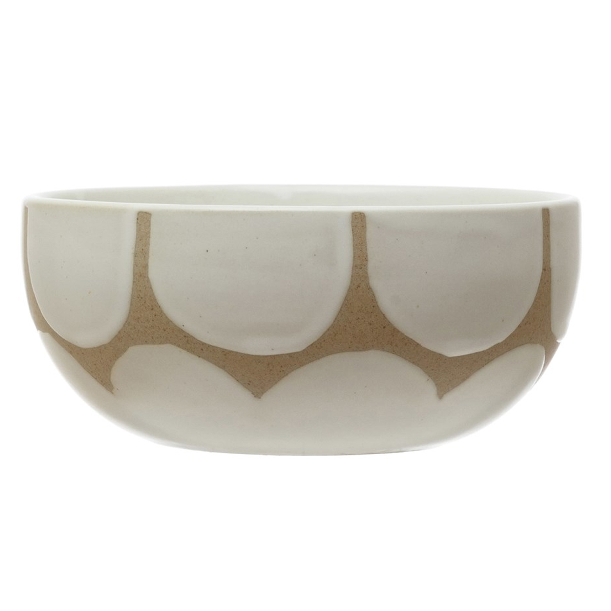 Picture of STONEWARE BOWL WITH SCALLOP DESIGN