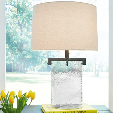 Picture of FINLEY GLASS/METAL TABLE LAMP