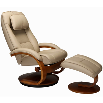 Picture of BERGEN COBBLESTONE LEATHER RECLINER