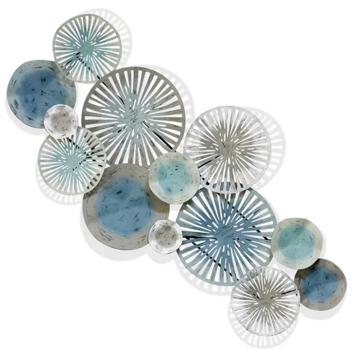Picture of INDIGO PLATES METAL WALL ART
