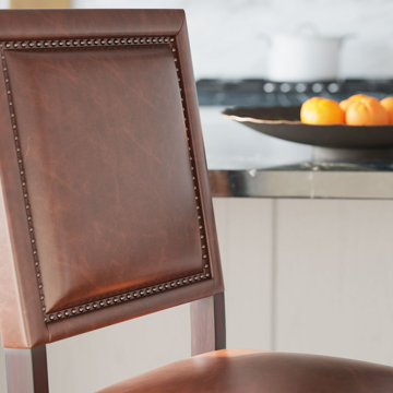 Picture of BENNY DK BROWN BAR STOOL