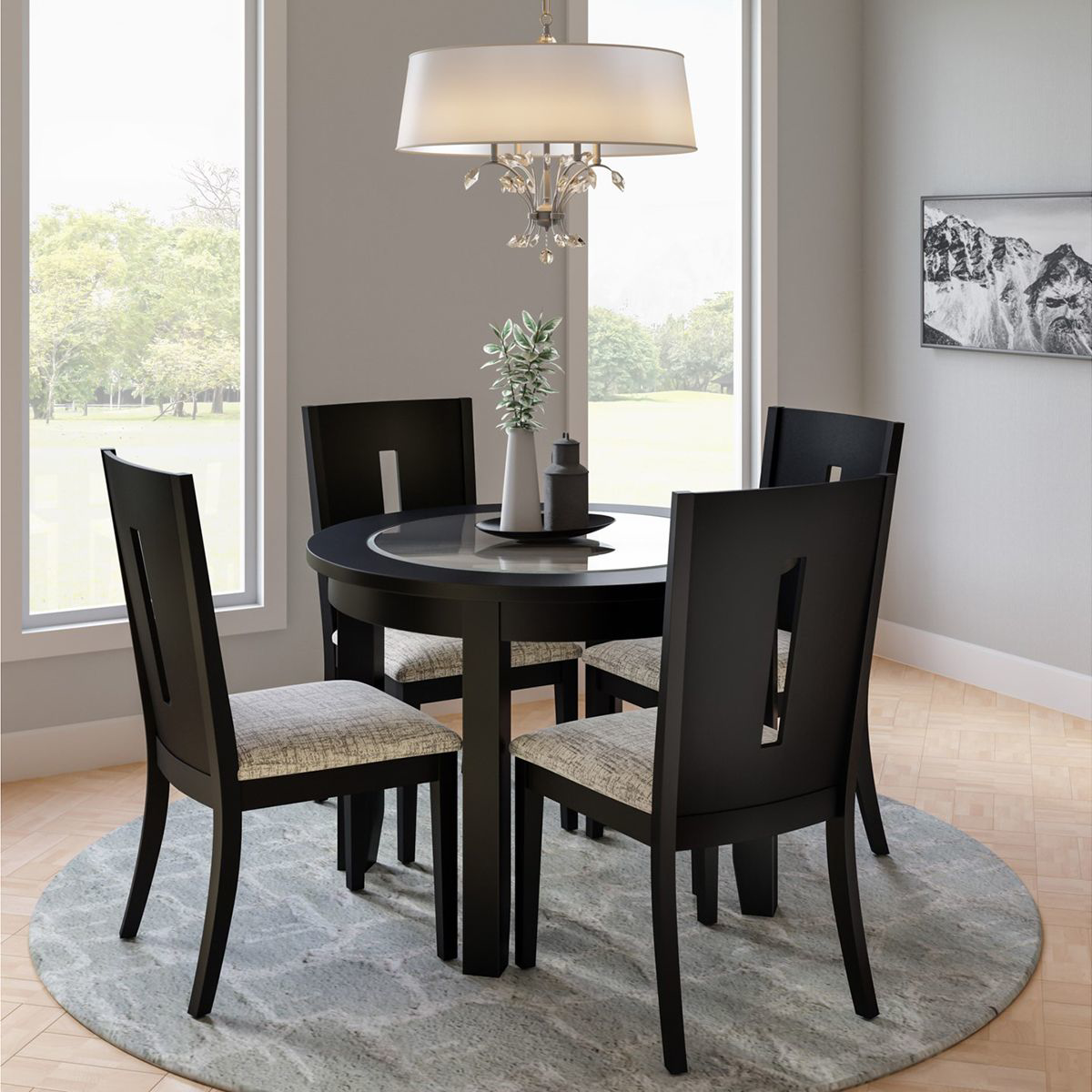 Picture of URBAN ICON 5PC BLACK DINING SET