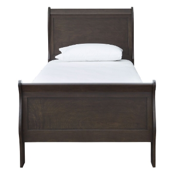 Picture of LOUIS SLEIGH TWIN BED IN BROWN