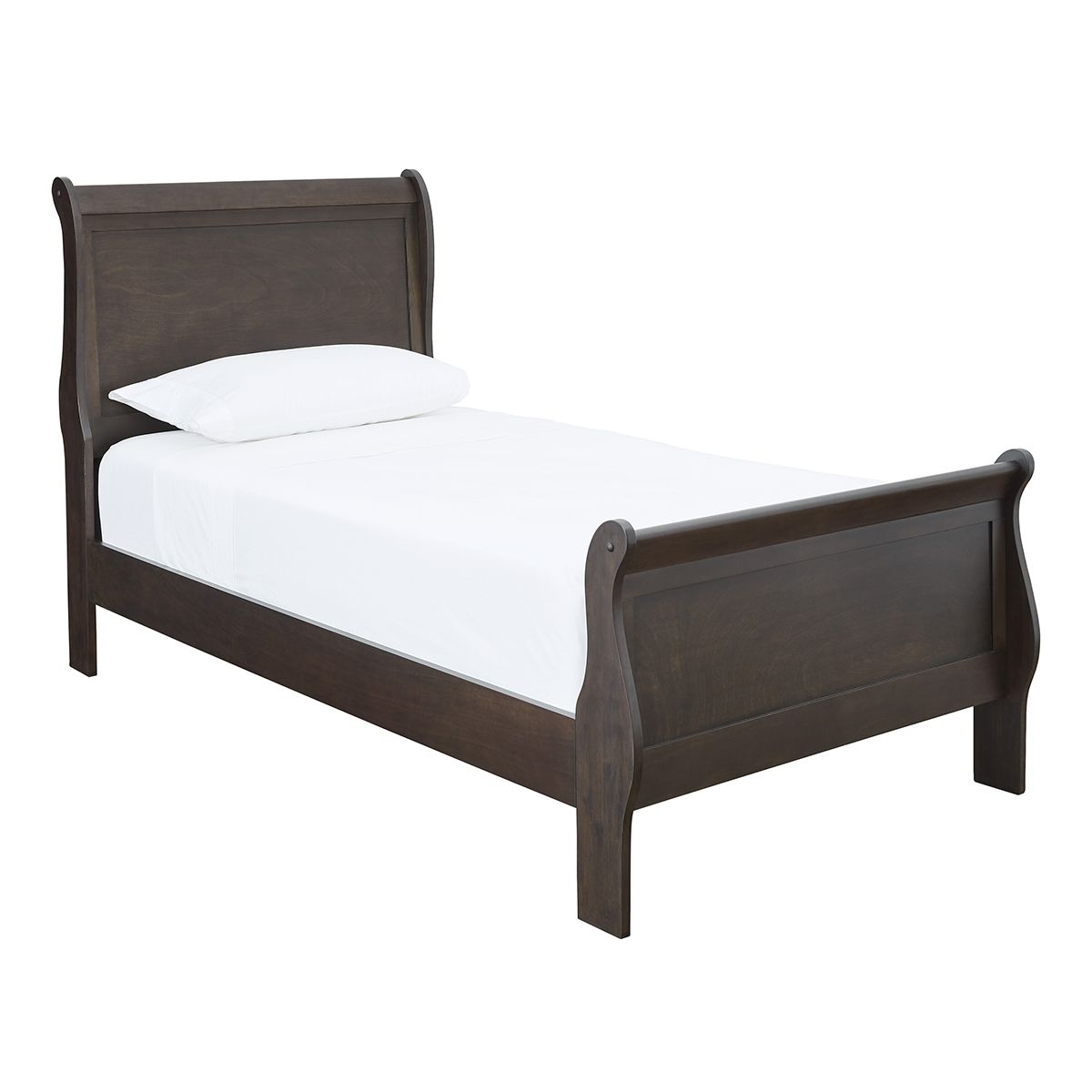 Picture of LOUIS SLEIGH TWIN BED IN BROWN