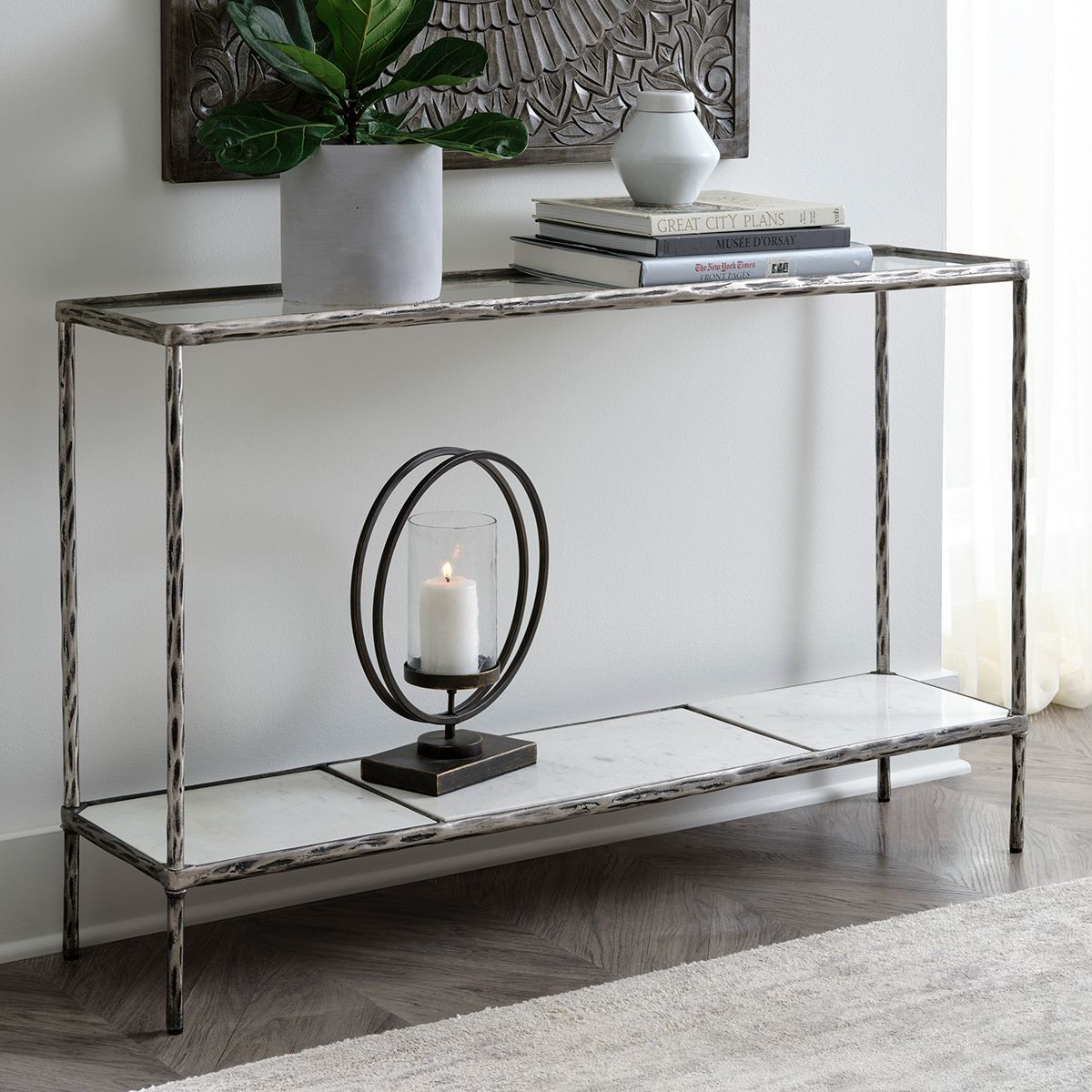 Picture of NEW YORK PEWTER CONSOLE TABLE