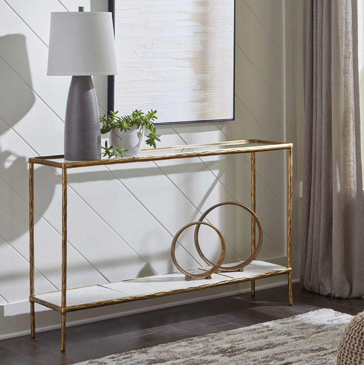 Picture of NEW YORK BRASS CONSOLE TABLE