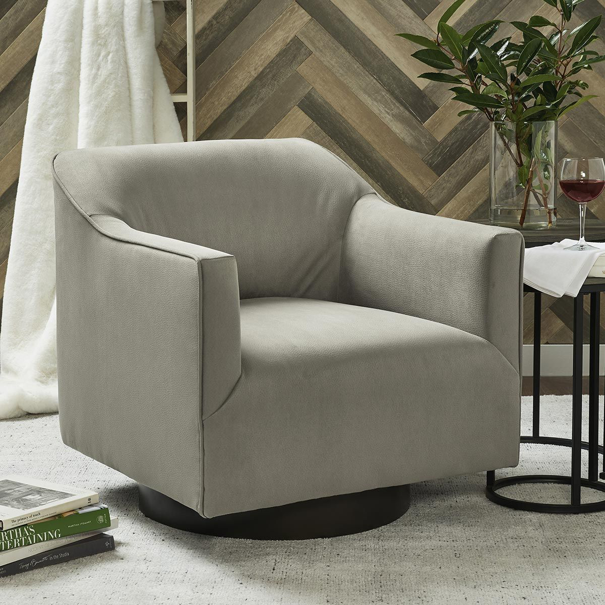 Picture of WEST PALM GREY SWIVEL CHAIR