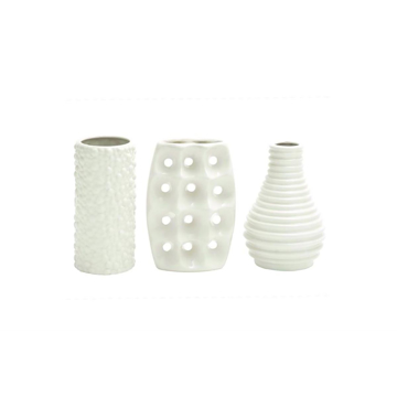 Picture of S/3 CERAMIC WHT VASES