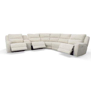 Picture of Dazzle 6 Piece Power Leather Sectional Sofa with Power Headrest