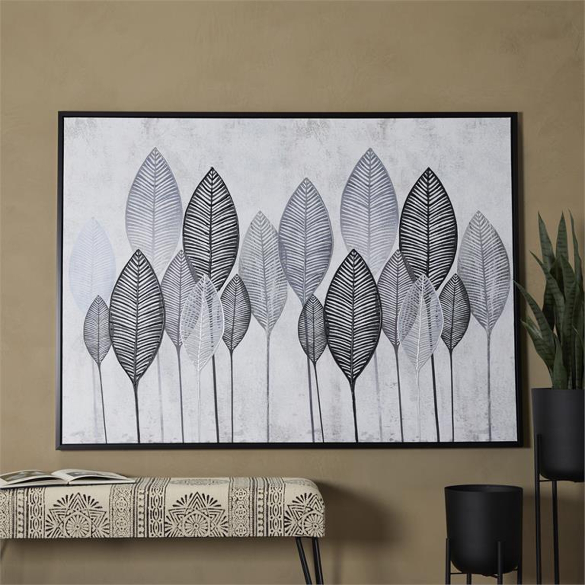 Picture of MULTI FERN LEAF CANVAS ART