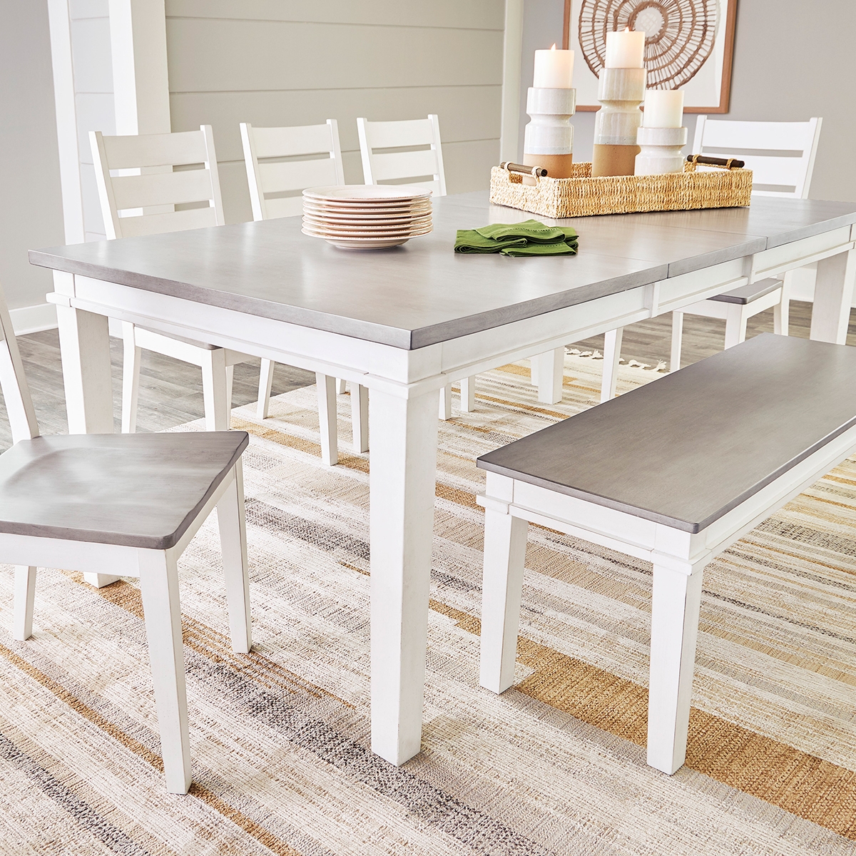 Picture of NICOLE 7PC DINING W/BENCH