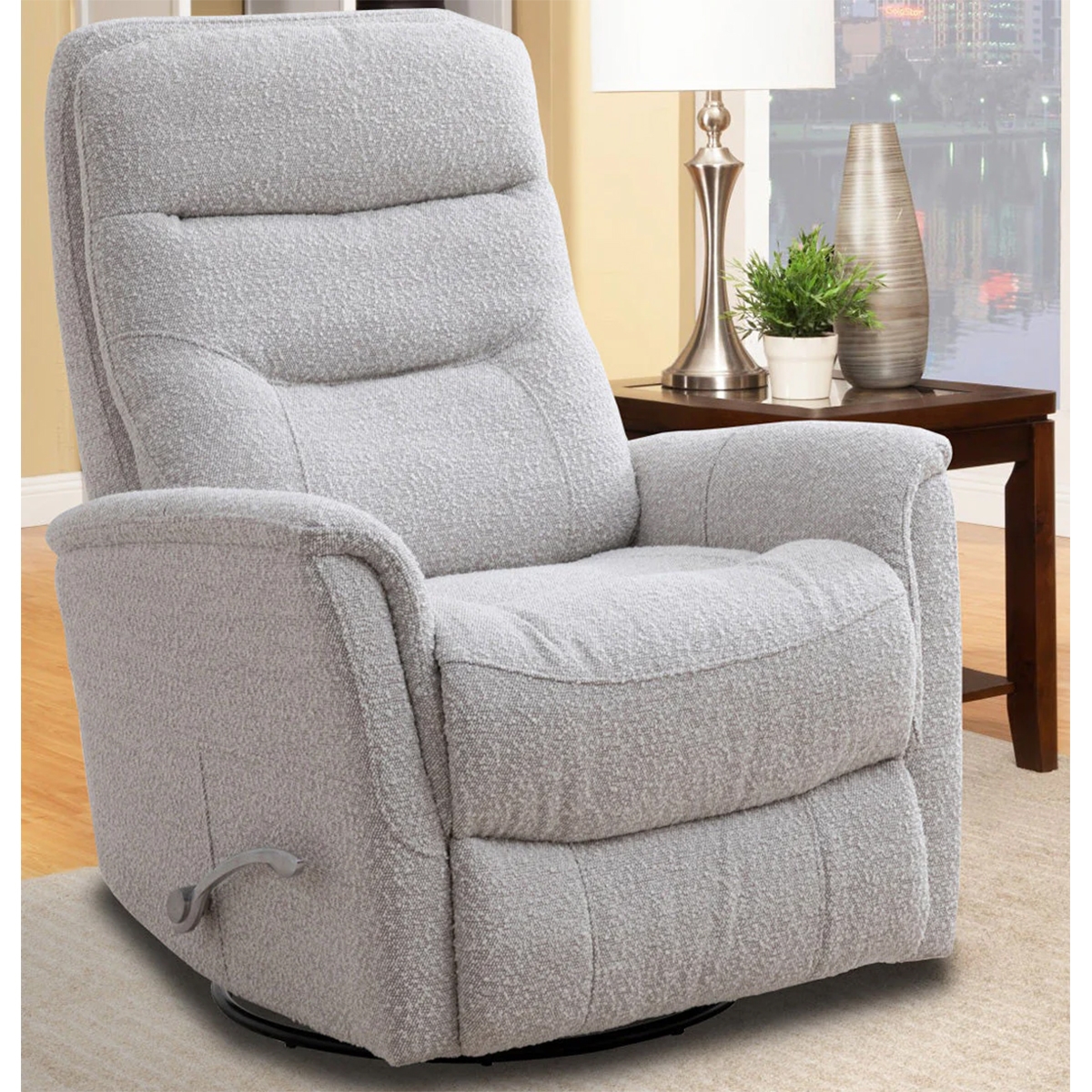 Picture of GEMINI SWIVEL RECLINER IN BLOKE COTTON