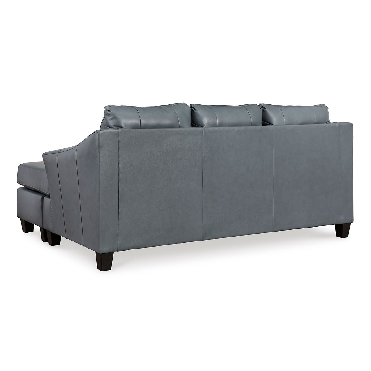 Picture of GENEVA BLUE LEATHR SOFA CHAISE