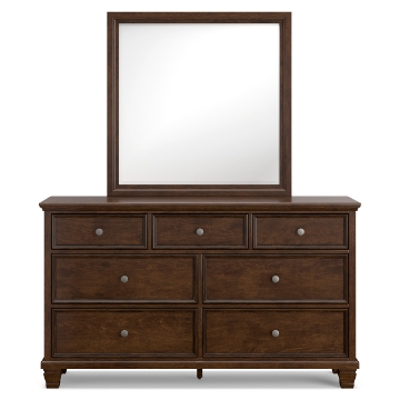 Picture of DANA BROWN DRESSER W/MIRROR