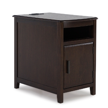 Picture of DANIEL DK BROWN CHAIRSIDE TABLE