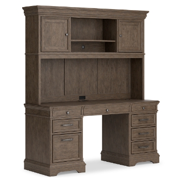 Picture of KALEN GRY PED DESK W/HUTCH