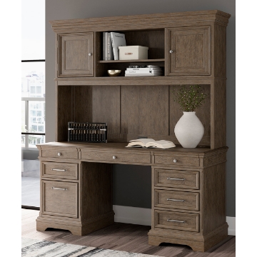 Picture of KALEN GRY PED DESK W/HUTCH