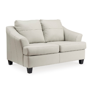 Picture of GENEVA WHT LEATHER LOVESEAT