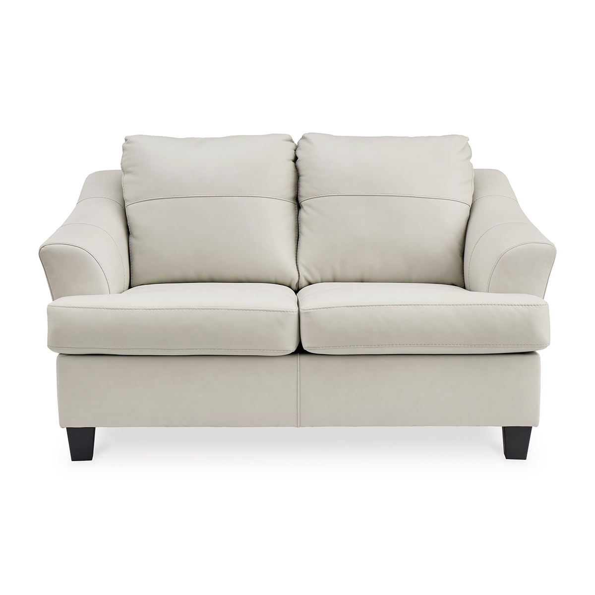 Picture of GENEVA WHITE LEATHER LOVESEAT