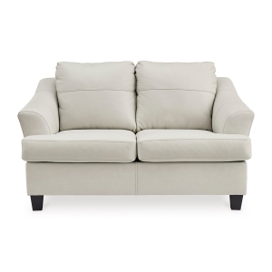 Picture of GENEVA WHITE LEATHER LOVESEAT