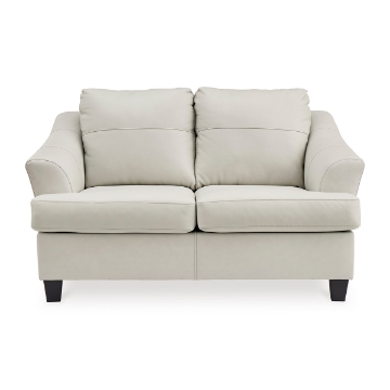 Picture of GENEVA WHT LEATHER LOVESEAT