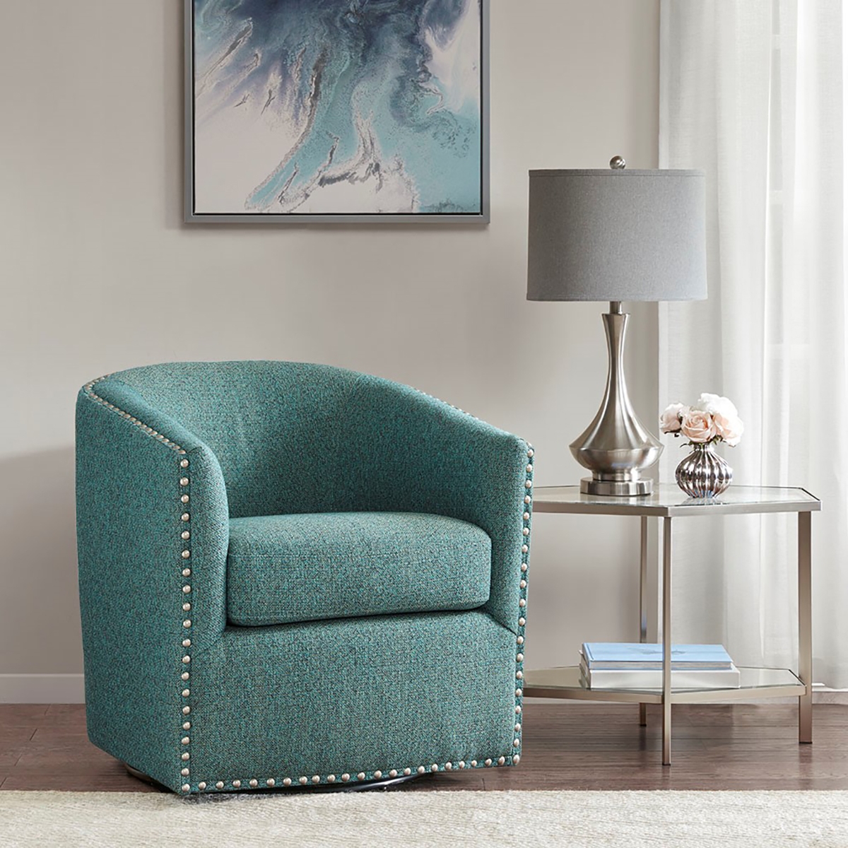 Picture of PERRY TEAL SWIVEL CHAIR