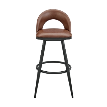 Picture of CHARLOTTE BLACK AND COFFEE 26" COUNTER STOOL